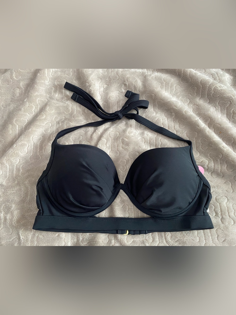 George Black Halter Push-Up Bikini Top